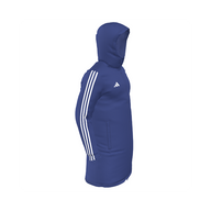 Insulated hood detail on Adidas winter training jacket