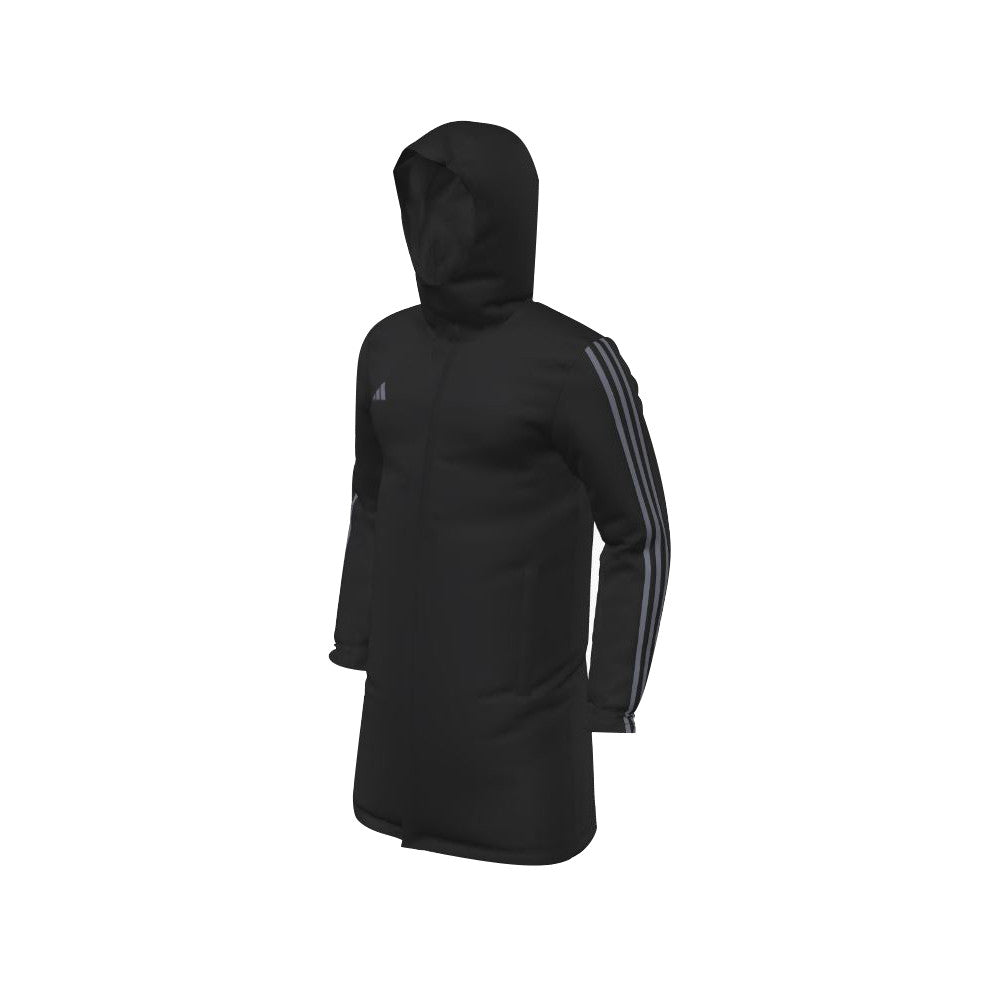 Adidas Stadium Jacket back view showing length and fit