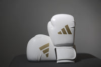 כפפות אגרוף Adidas Speed 50 בלבן וזהב