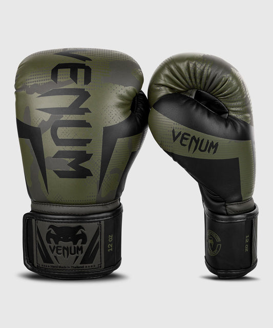 Venum Elite Boxing Gloves - Khaki Black