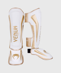 Venum Elite Standup Shin guards - White/Gold