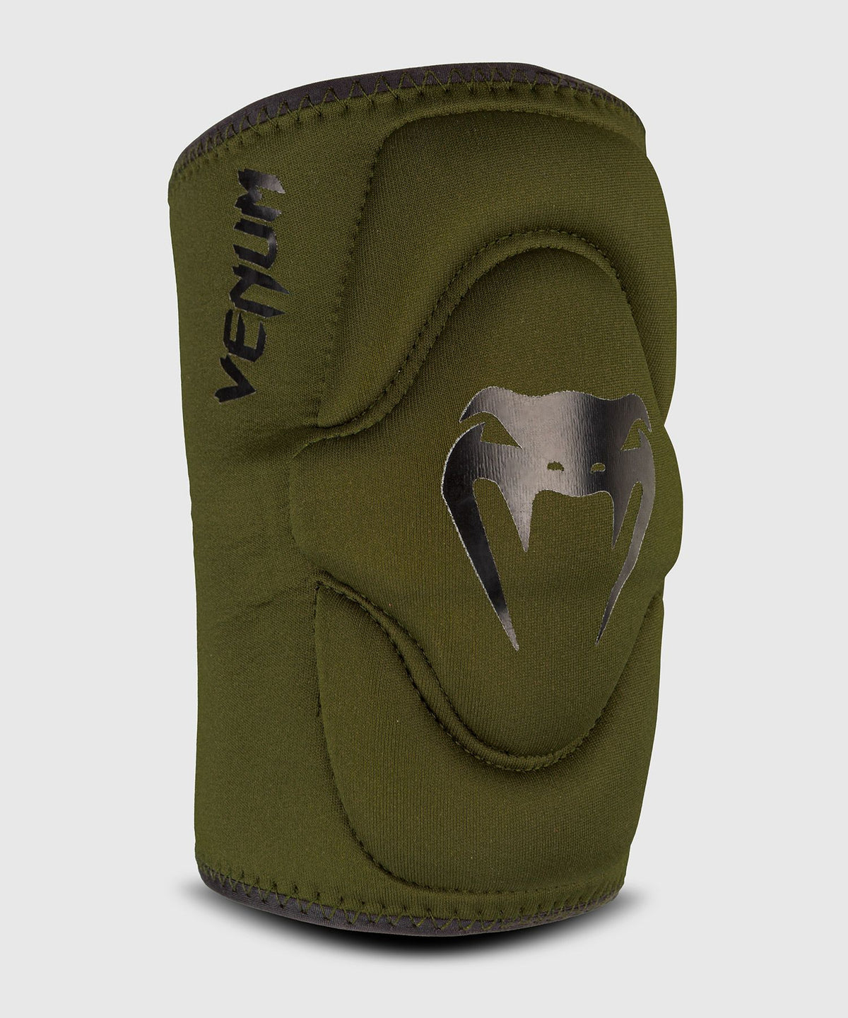 Venum Kontact Gel Knee Pad Khaki Black front view for MMA and BJJ