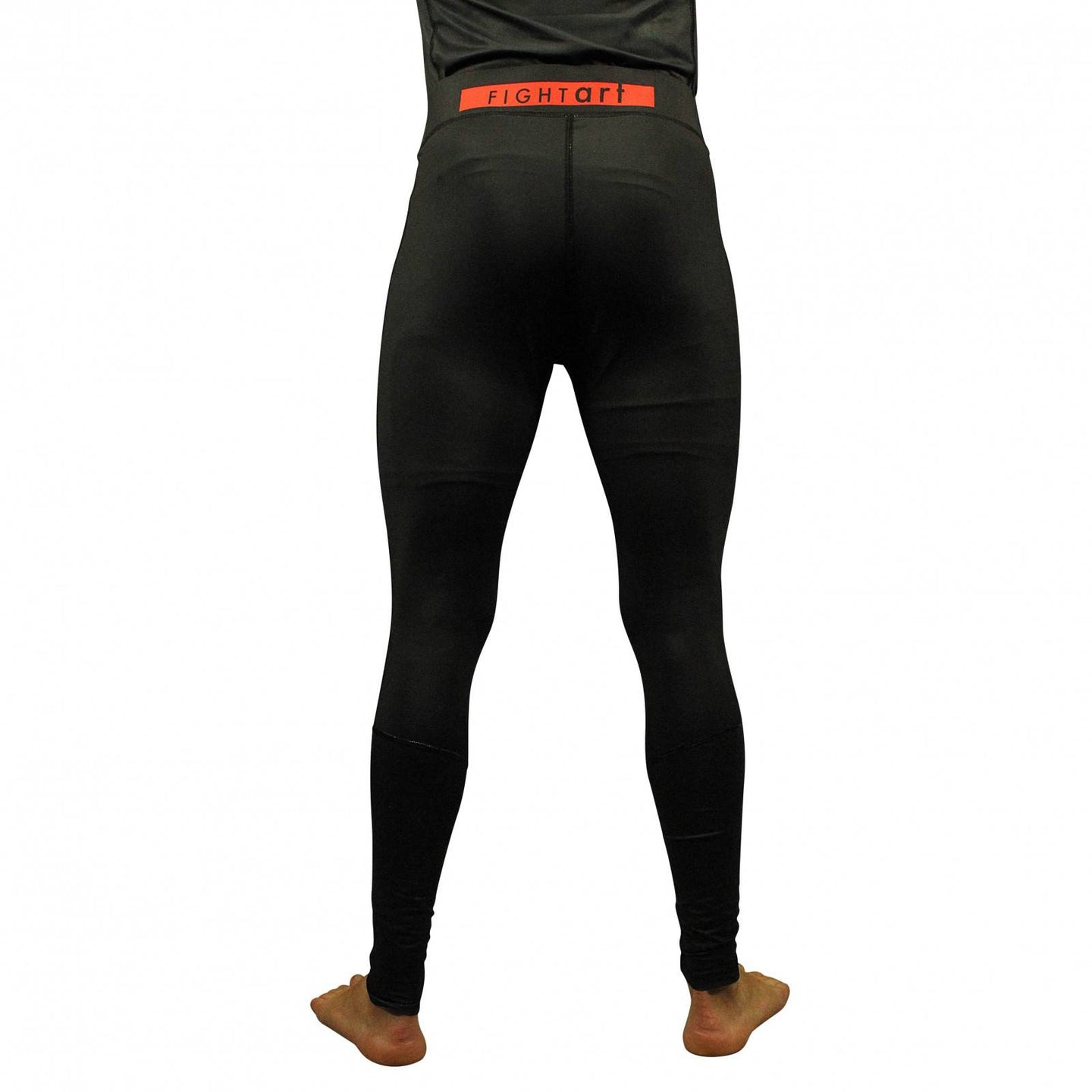 Fight Art Men's Spats Black back view detail showing ergonomic fit
