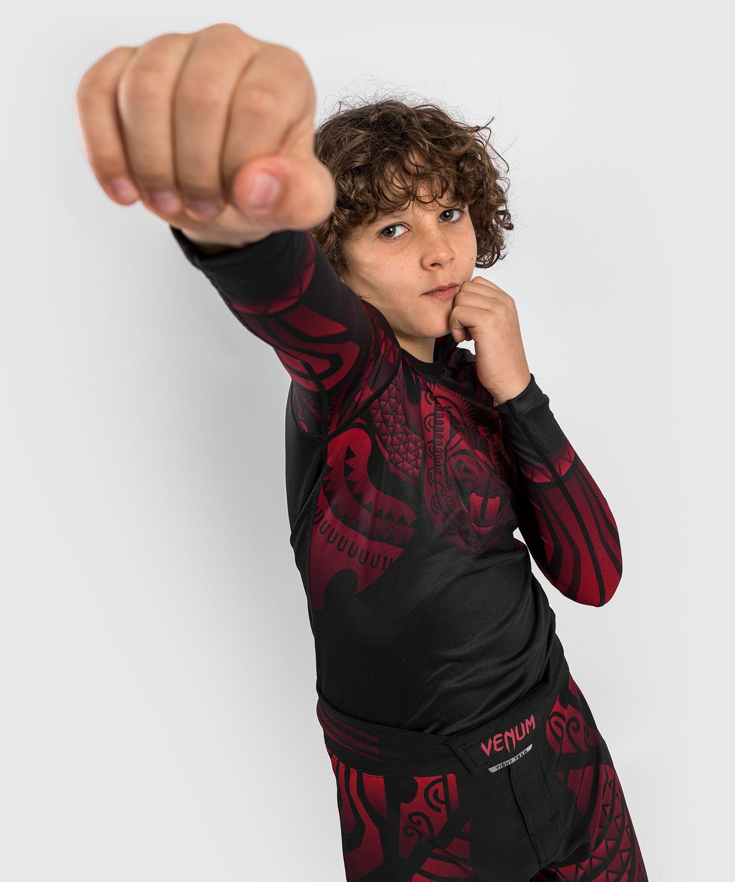 Venum Nakahi Kids Rashguard - Long Sleeves - Black/Red