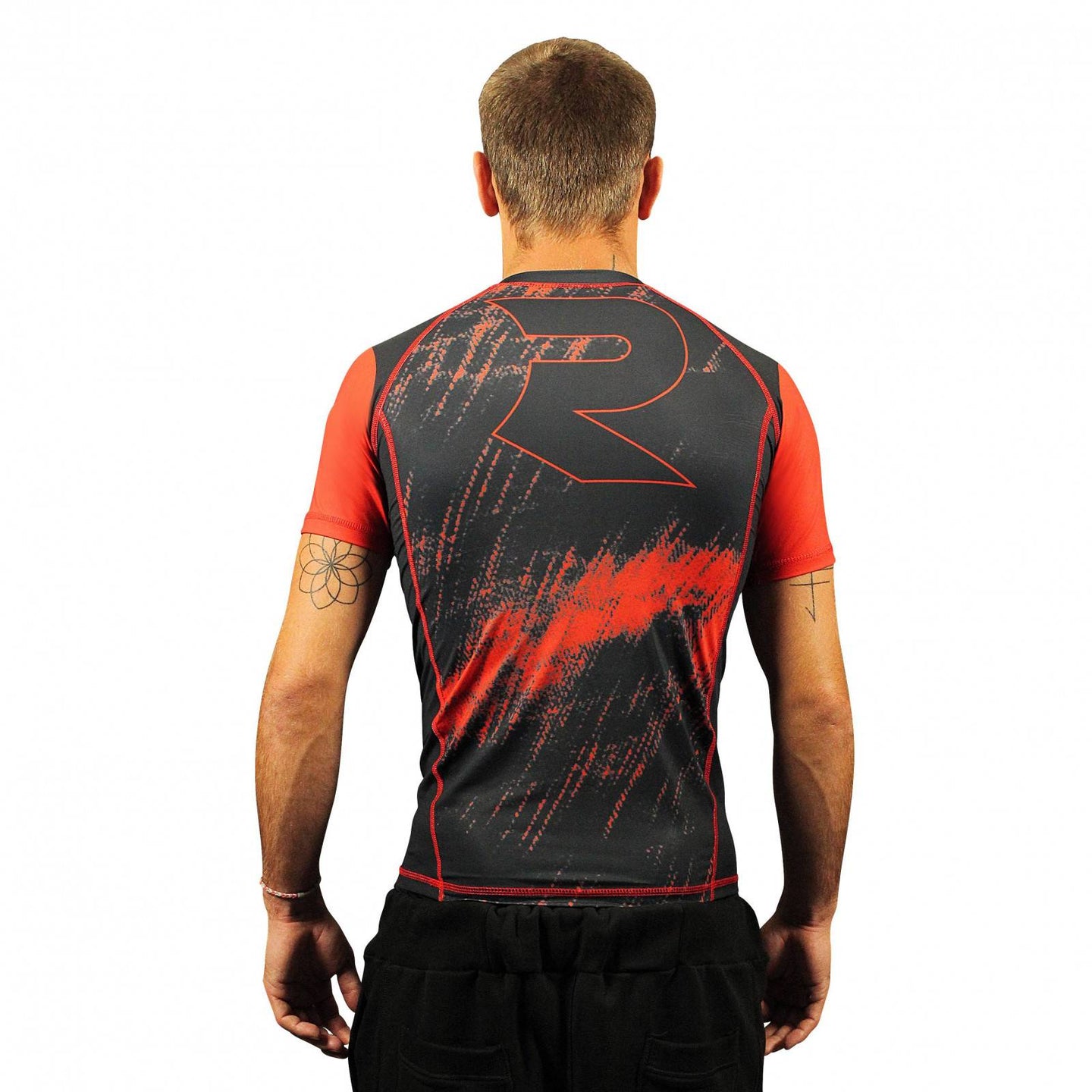 Fight Art Fire Model Rashguard back view specifically for MMA and BJJ training