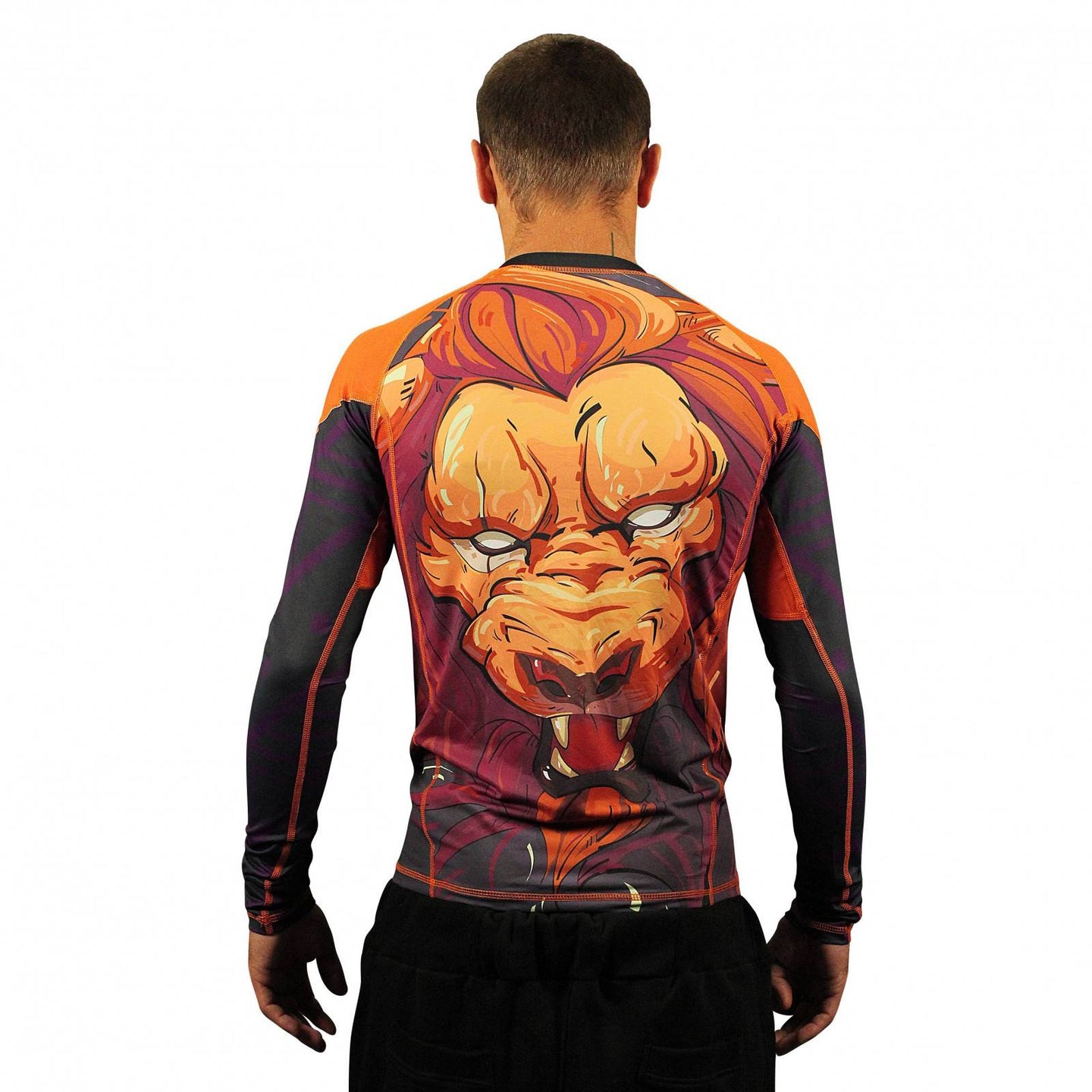 Fight Art DPA MataLeon Rash Guard back view showing technical compression fit details