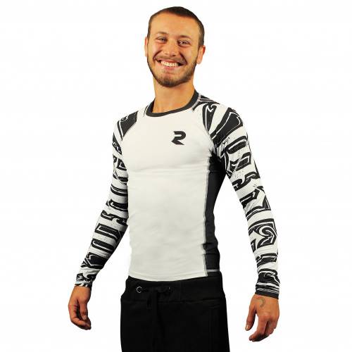 Fight Art YOME Snake Rash Guard back view detail for MMA and BJJ